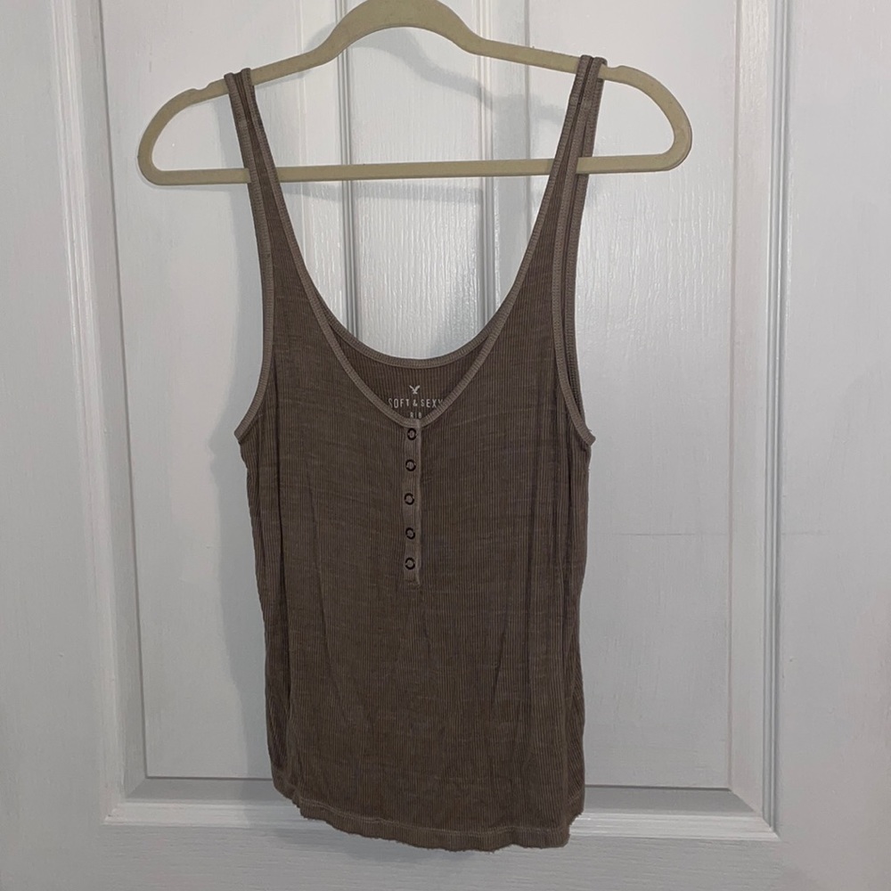 American Eagle Green Rib Tank Size:L
